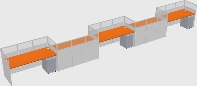 Rectangular cubicles