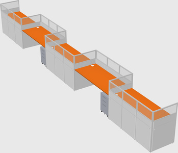 Rectangular cubicles