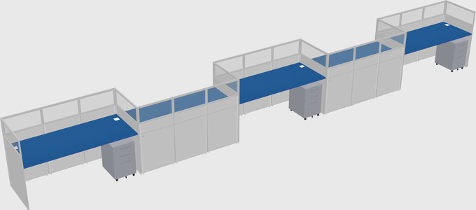 Rectangular cubicles