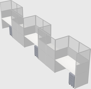 Rectangular cubicles