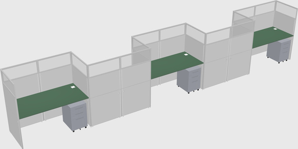 Rectangular cubicles