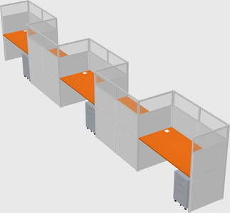 Rectangular cubicles