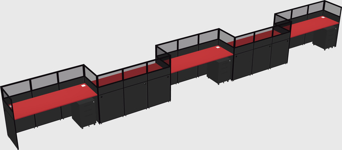 Rectangular cubicles