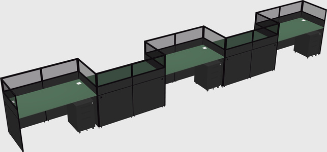 Rectangular cubicles