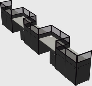 Rectangular cubicles