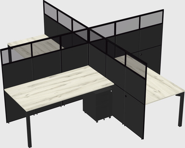 Quad office cubicles