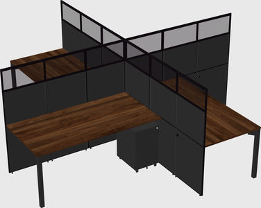 Quad office cubicles