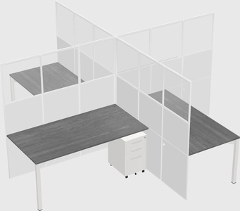 Quad office cubicles