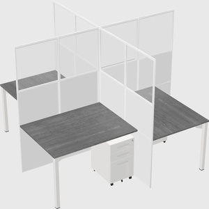Quad office cubicles