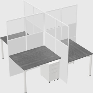 Quad office cubicles