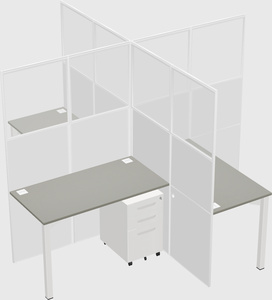 Quad office cubicles