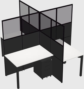 Quad office cubicles