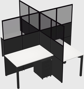 Quad office cubicles