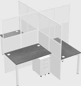 Quad office cubicles
