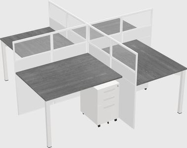 Quad office cubicles
