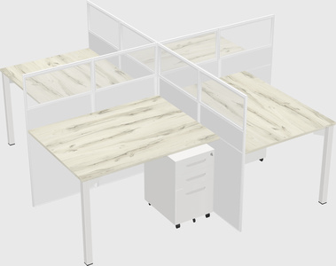 Quad office cubicles