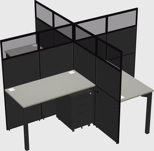 Quad office cubicles