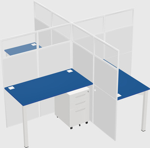 Quad office cubicles