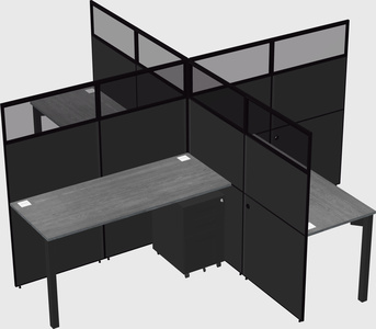 Quad office cubicles