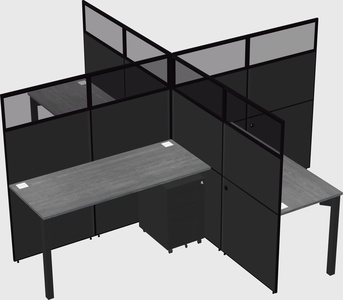Quad office cubicles