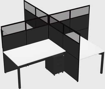 Quad office cubicles