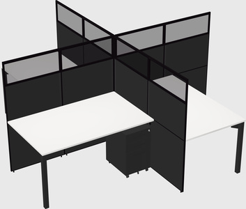 Quad office cubicles