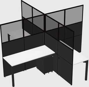 Quad office cubicles