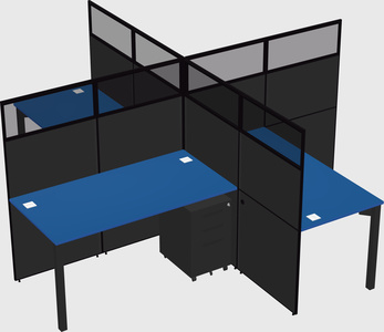 Quad office cubicles