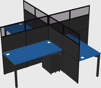 Quad office cubicles