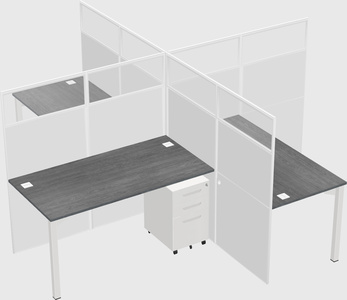 Quad office cubicles
