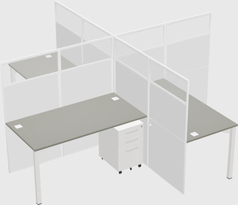 Quad office cubicles