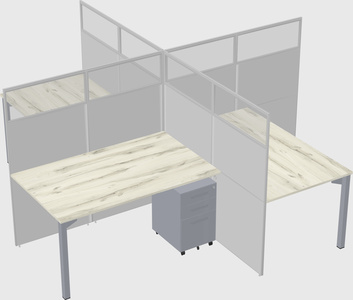 Quad office cubicles