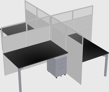 Quad office cubicles