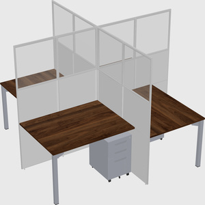 Quad office cubicles
