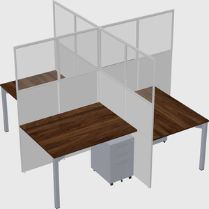 Quad office cubicles