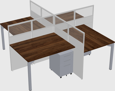Quad office cubicles