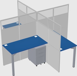 Quad office cubicles