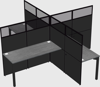 Quad office cubicles