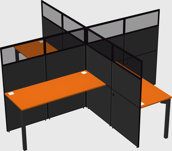 Quad office cubicles