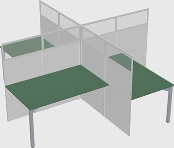 Quad office cubicles