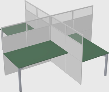 Quad office cubicles
