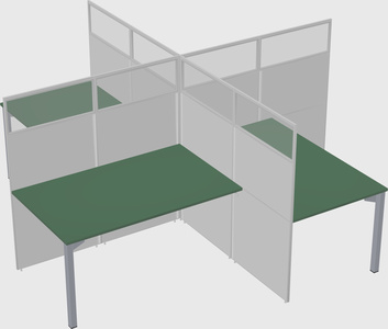 Quad office cubicles
