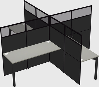 Quad office cubicles