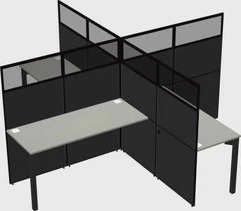 Quad office cubicles
