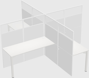 Quad office cubicles