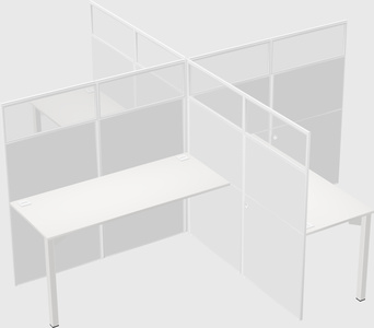 Quad office cubicles
