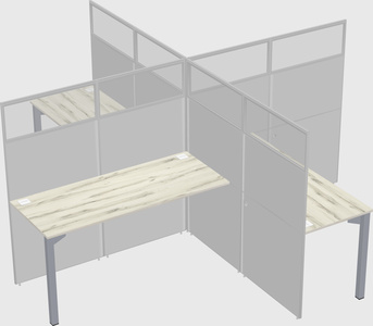 Quad office cubicles