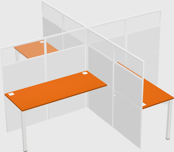 Quad office cubicles