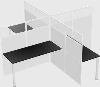 Quad office cubicles