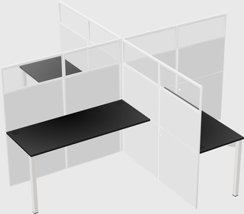 Quad office cubicles